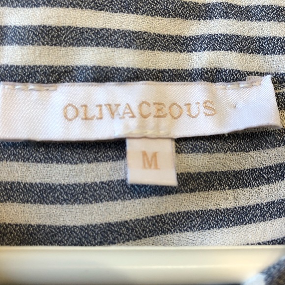 Olivceous Striped Blouse - Picture 3 of 4